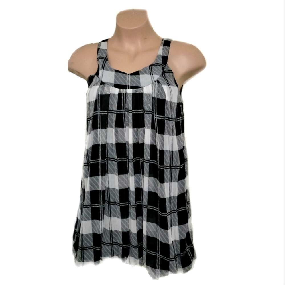 Plaid sleeveless dress
